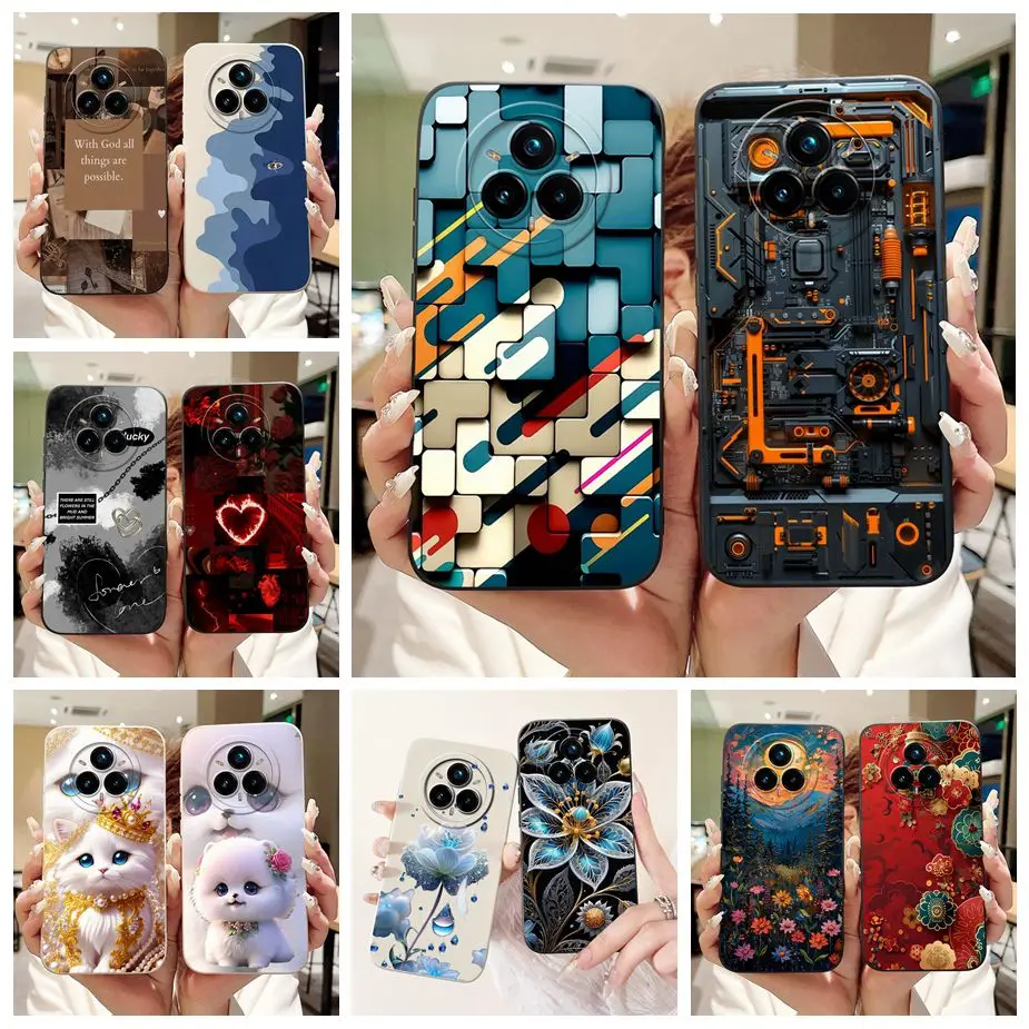 Para Realme 14 Pro 5G funda RMX5056 Cool moda máquina pintada cubierta suave TPU funda de teléfono para Realme 14 Pro Realme14 Pro + 5G bolsas