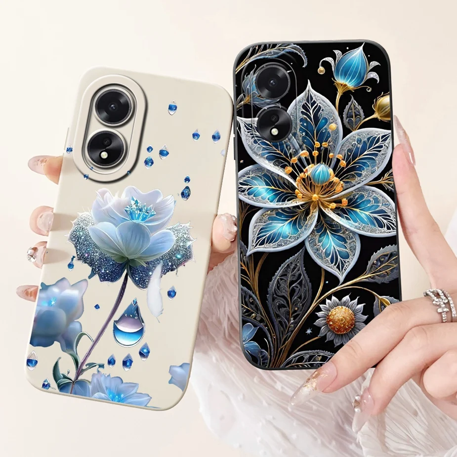 Para Oppo A38 funda OppoA18 CPH2591 cubierta pintada de caramelo de lujo carcasa protectora para cámaras completas para Oppo A18 A 38 funda OppoA38 Fundas - imagen 3