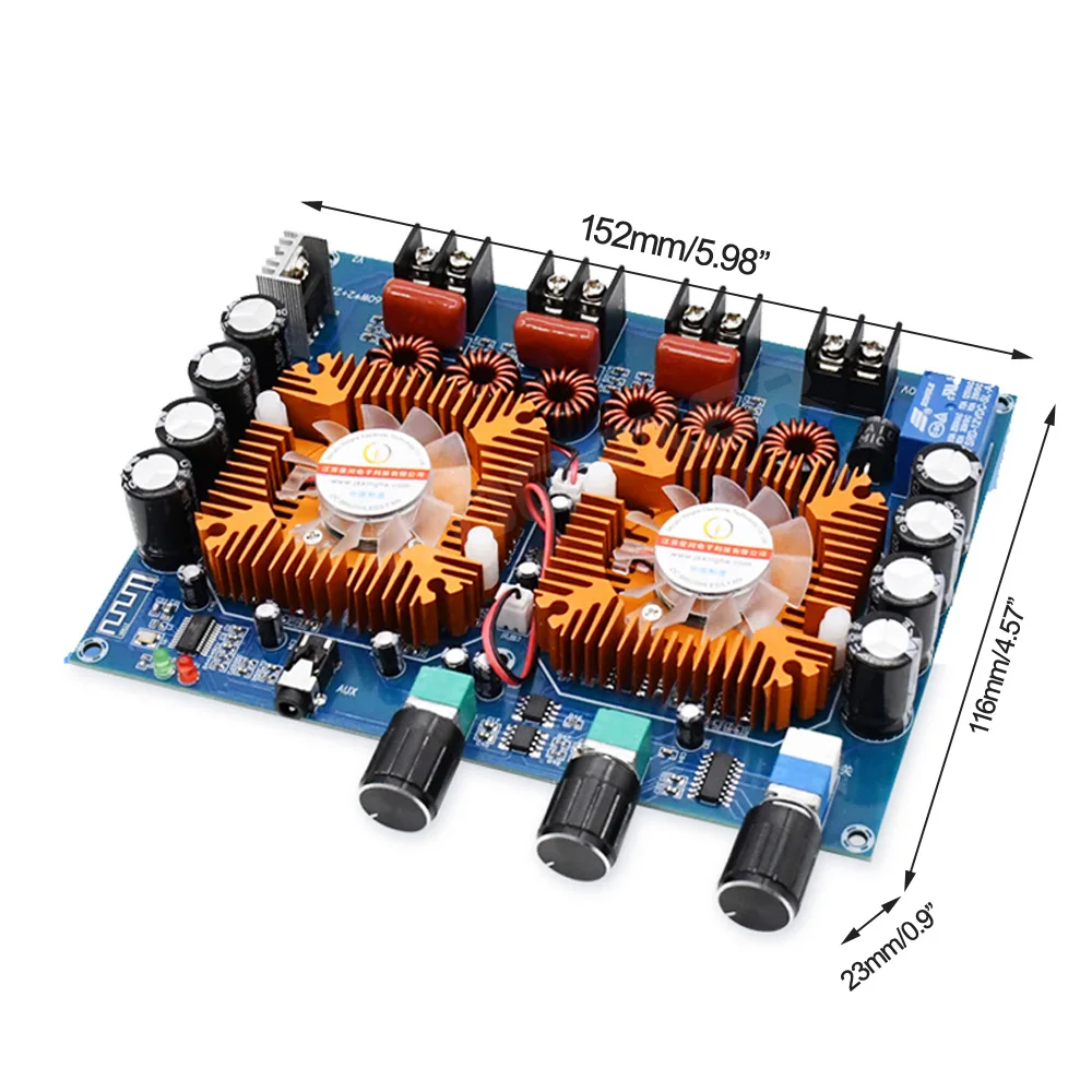 Woopker-placa amplificadora de potencia de Audio con Bluetooth 5,0, amplificador estéreo de Subwoofer de 160 canales, TDA7498E, 220W * 2 + 2,1 W, 12 ~ 32V - imagen 4