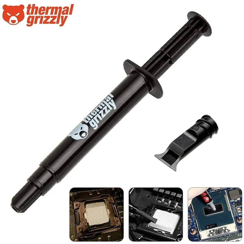 Pasta térmica compuesta térmica Grizzly Kryonaut para enfriador de GPU y CPU Grasa de silicona de enfriamiento de alto rendimiento - imagen 3