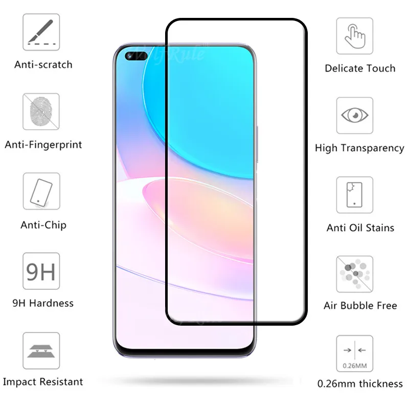Vidrio de cubierta completa para Huawei Nova 8i, vidrio templado 9H HD, Protector de pantalla para Huawei Nova 8i, vidrio de lente - imagen 4