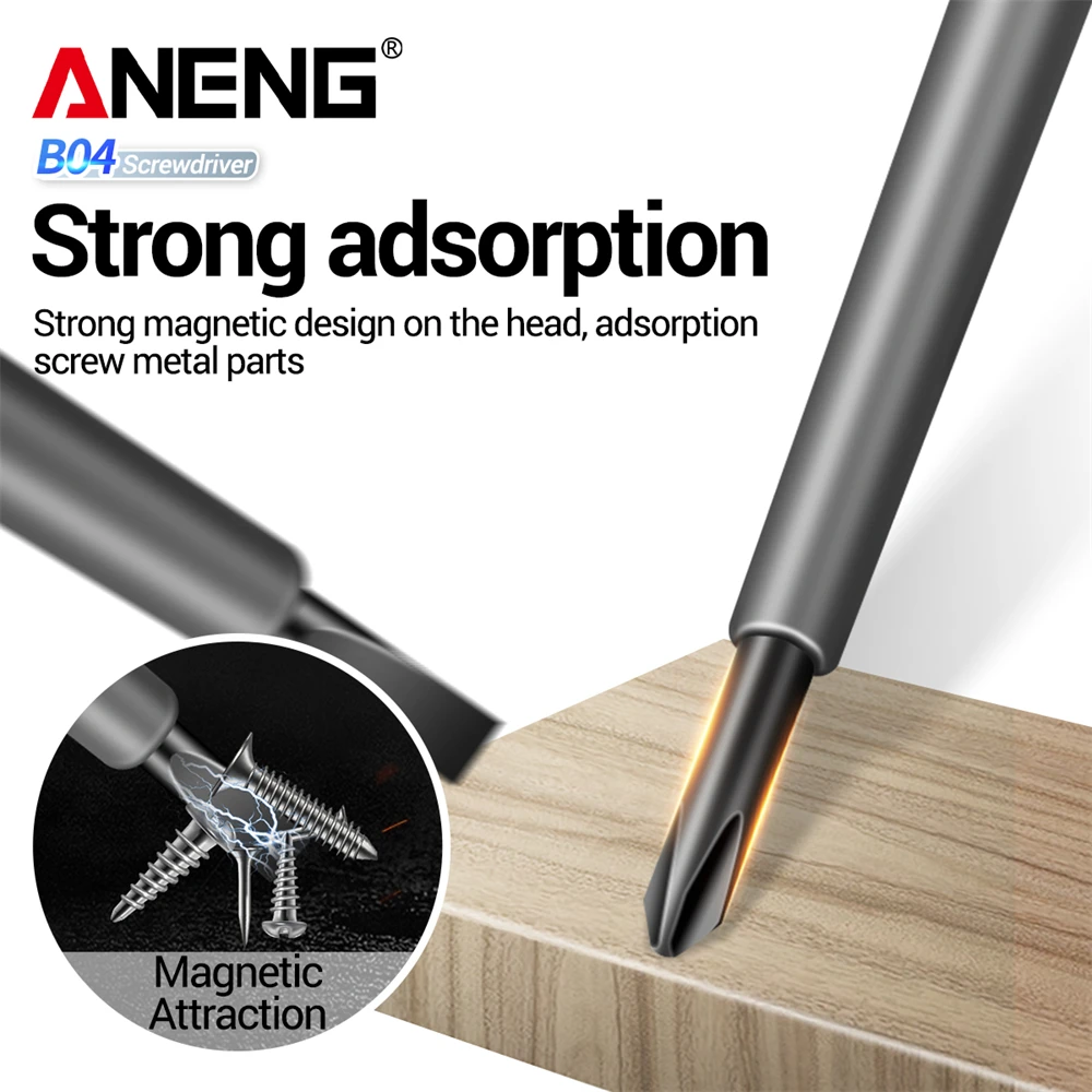 ANENG B04 Destornillador ranurado/Phillips Detector de indicador de bombilla de neón Probador de bolsillo de electricista aislado sin contacto Probador de pluma - imagen 5