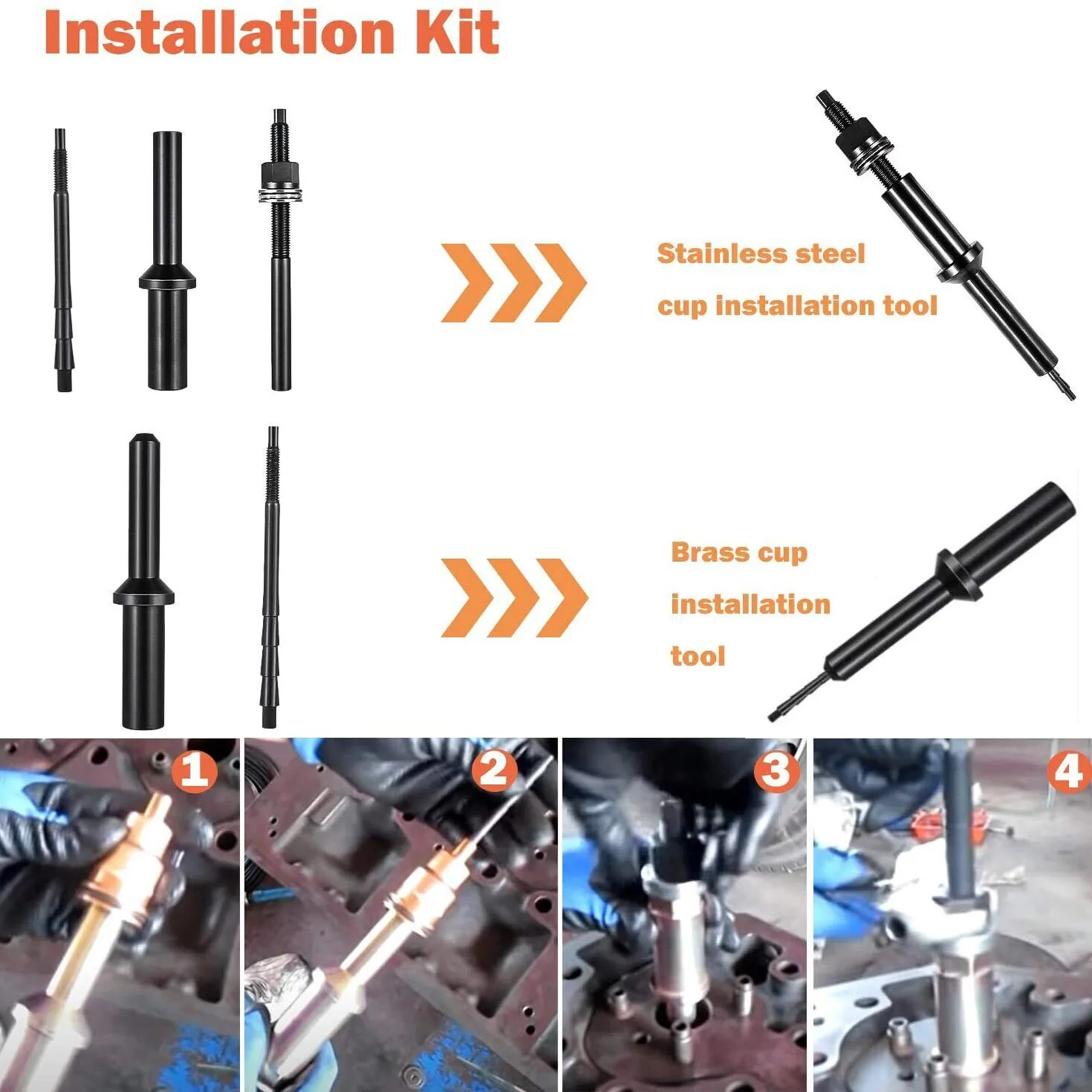 1 Juego de herramientas de instalación y removedor de manguito de inyector de acero 9986174 88800387 Para Volvo D16 D13 D11 para Mack MP7 MP8 accesorios de coche - imagen 5