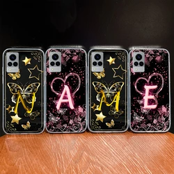 Para Vivo V21 V21E 4G 5G funda con letras de nombre de ensueño funda protectora suave transparente para Vivo V 21 protectores de teléfono de pareja ligeros