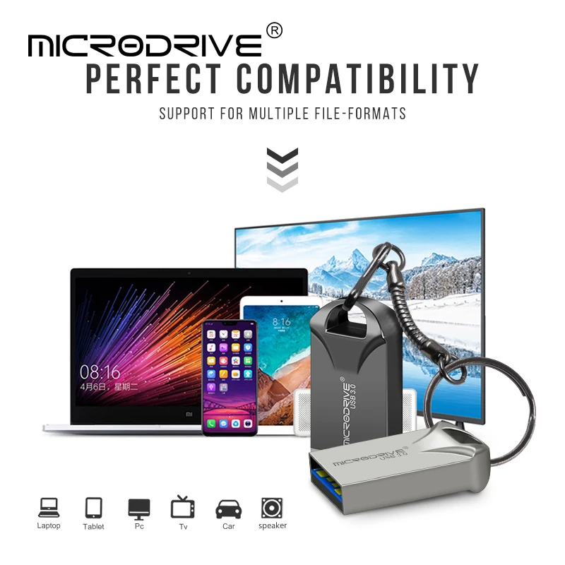 Impermeable Super Mini unidad flash usb pen Drive 32GB metal usb 3,0 flash usb stick pendrive 64GB para cle usb 128 gb - imagen 5