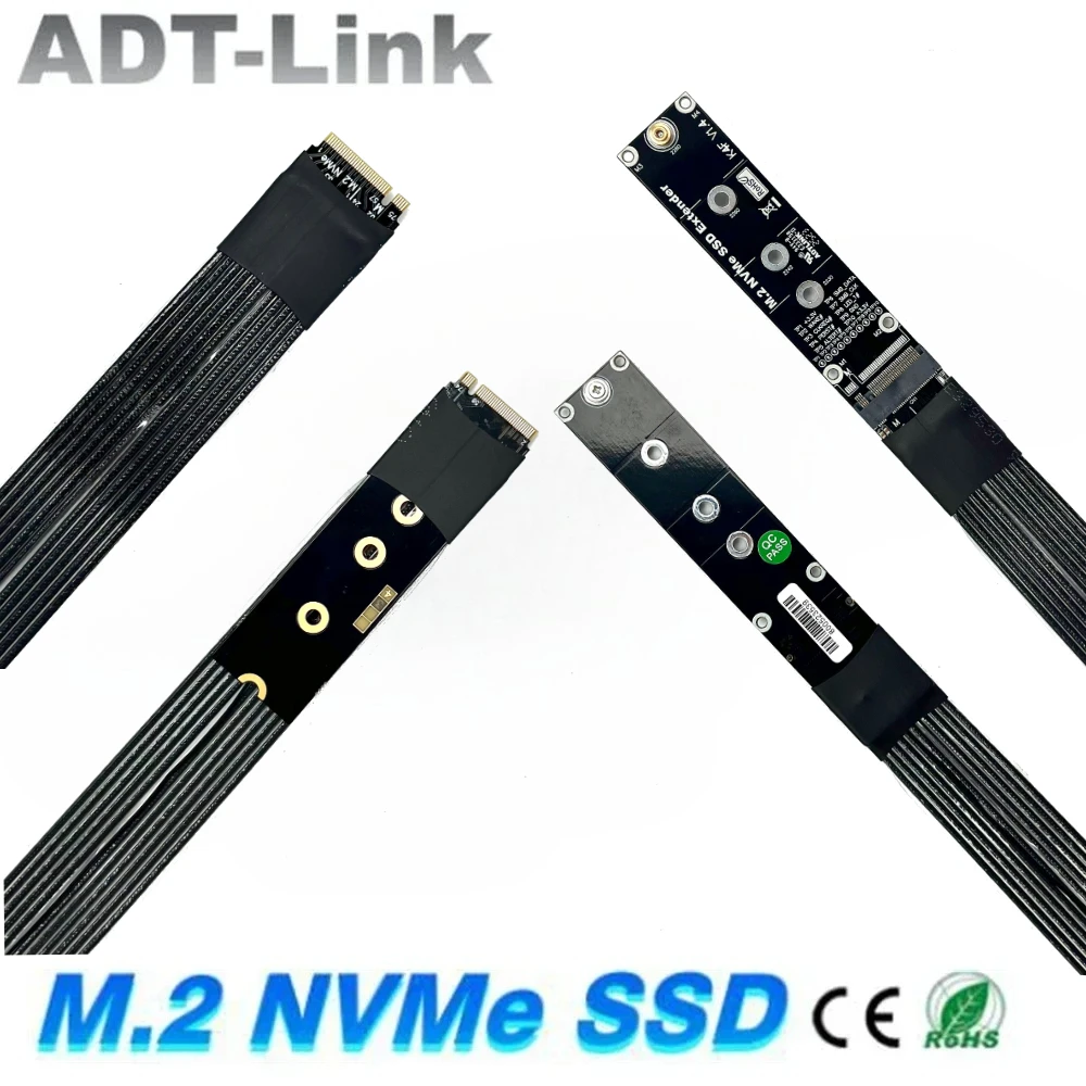 Cable de extensión SSD M.2 NVMe 2280 22110 de 128Gbps, tarjeta elevadora de unidad sólida K44SH 5,0 M.2 SSD pci-express 5,0 X4 GEN5 M2, adaptador mKey - imagen 2