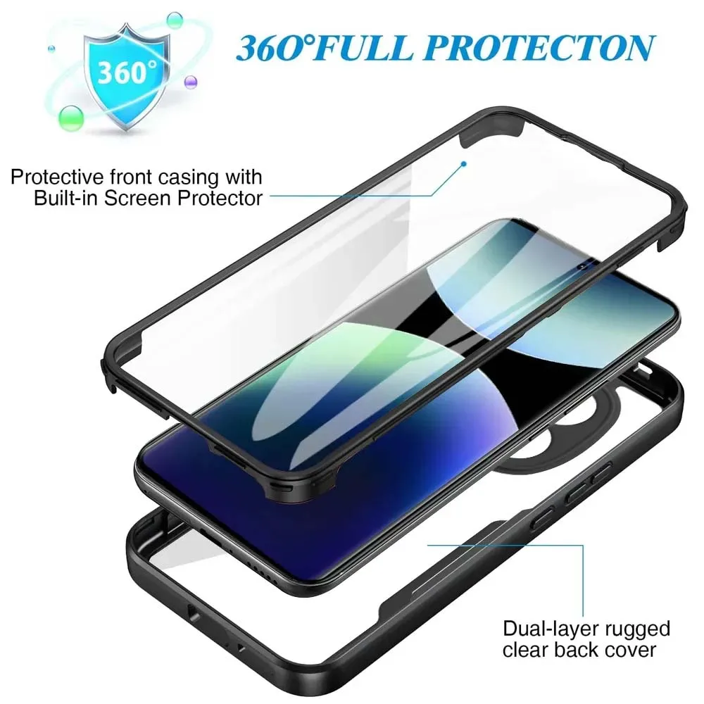 Funda completa 360 para Redmi Note 14 Pro Plus + Funda para Redmi Note 14 4G 5G A3 14C Funda protectora de pantalla para teléfono - imagen 3