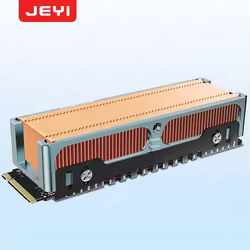 Disipador de calor de alto rendimiento JEYI M.2 2280 SSD, aletas de cobre con disipadores de calor pasivos de marco de aluminio - 50 piezas de aletas frías - 401 W/mk
