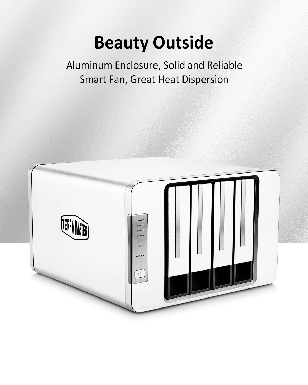 TERRAMASTER-F4-423 NAS de alto rendimiento para SMB, CPU de cuatro núcleos, memoria DDR4 de 4GB, puertos 2x2.5GbE, servidor de almacenamiento de red - imagen 3
