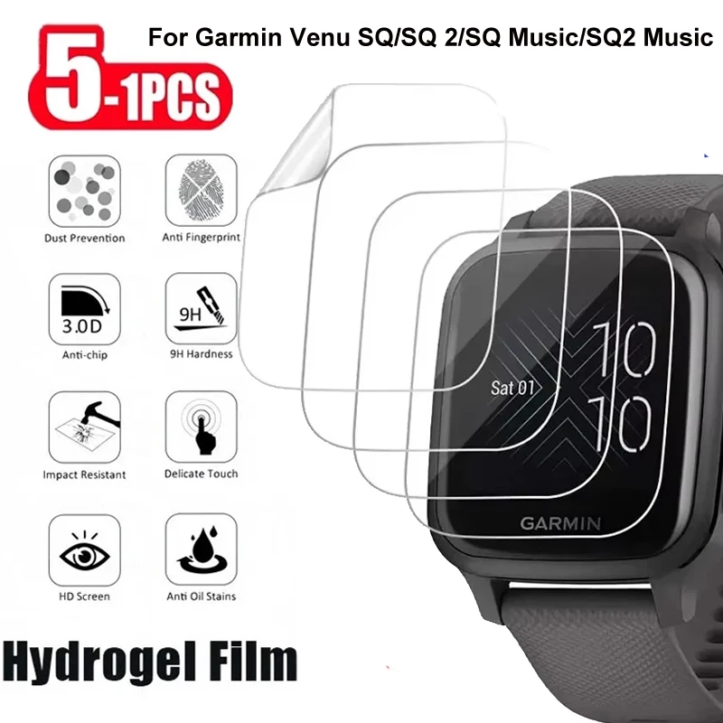 Película protectora para Garmin Venu SQ2 SQ Clean Protector de pantalla de TPU para Garmin Venu SQ2 Music/SQ Music (no vidrio) película de hidrogel