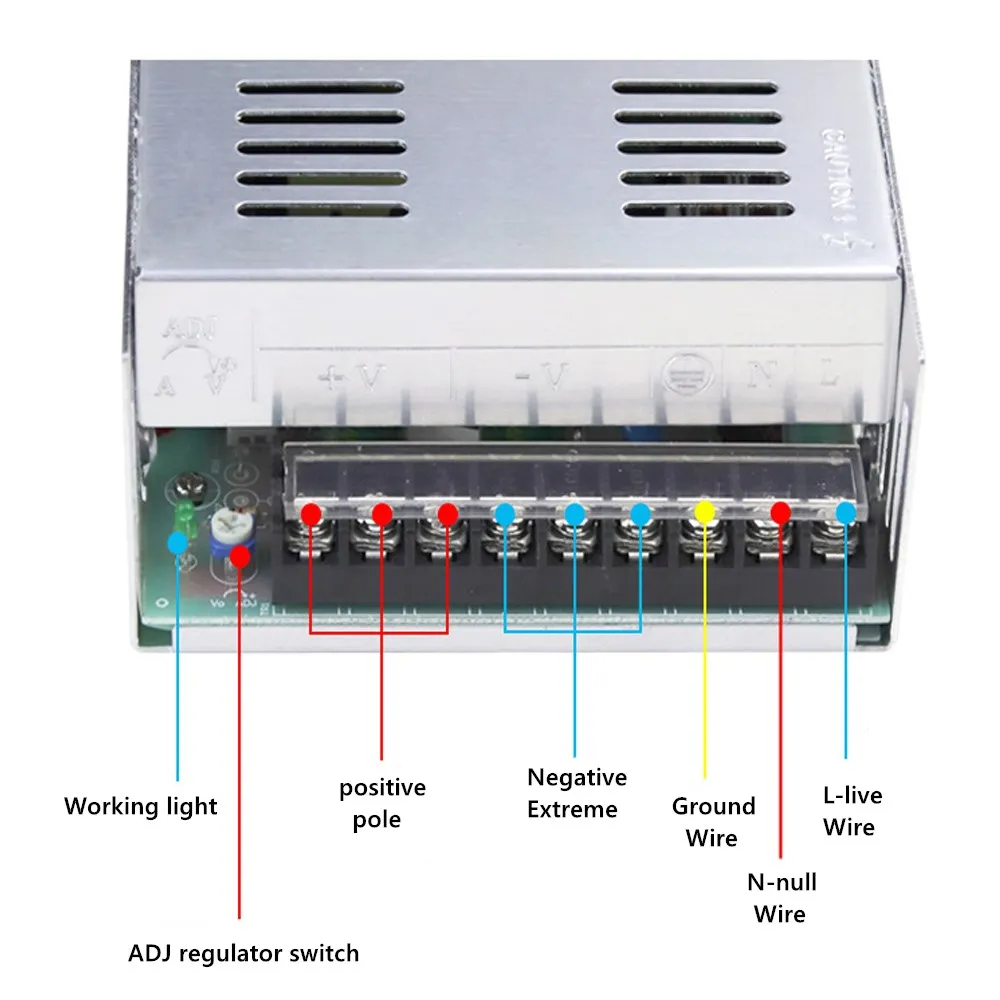 Transformador AC 220V a DC 12V 24V 36V 48V fuente de alimentación conmutada 360W 400W 500W 600W SMPS para tira de luz LED Motor CCTV - imagen 4
