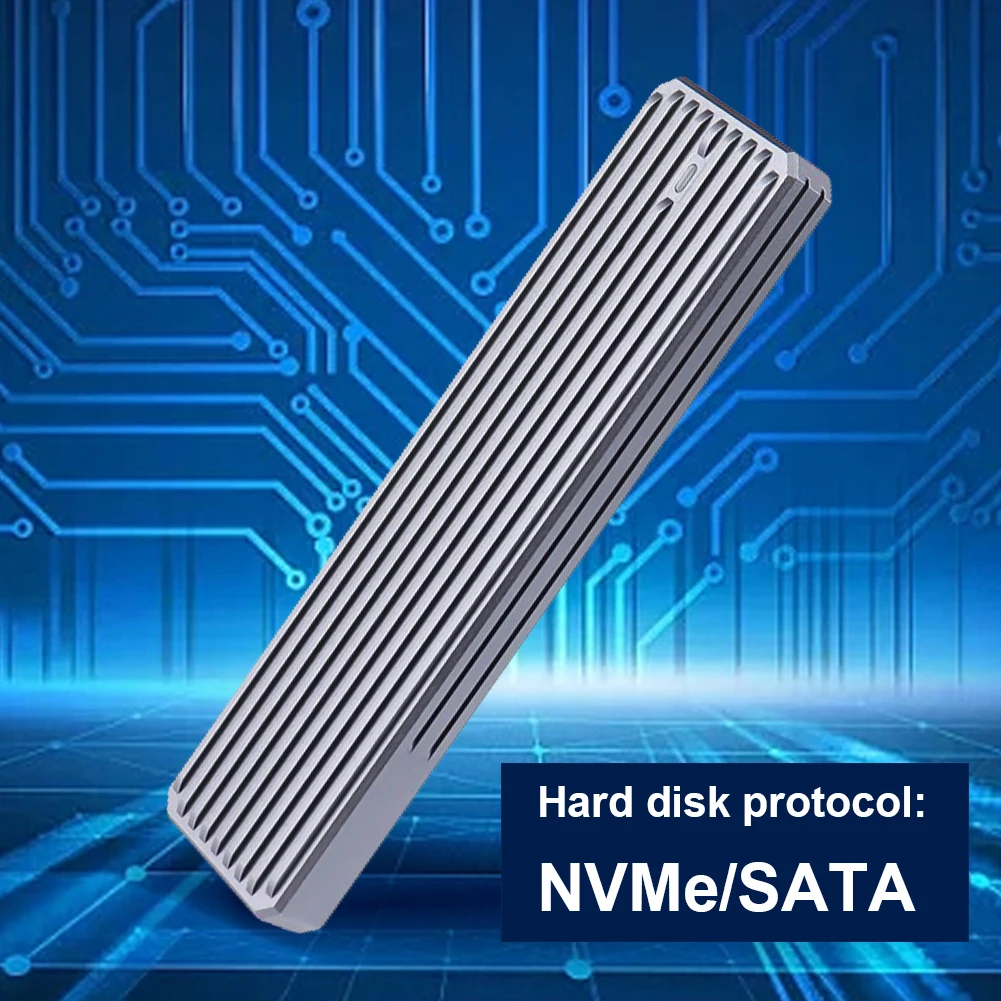 M.2 NGFF/SATA USB Case 1000 MB/s Caja de unidad de estado sólido externa Caja SSD portátil para 2230/2242/2260/2280 22110 - imagen 3