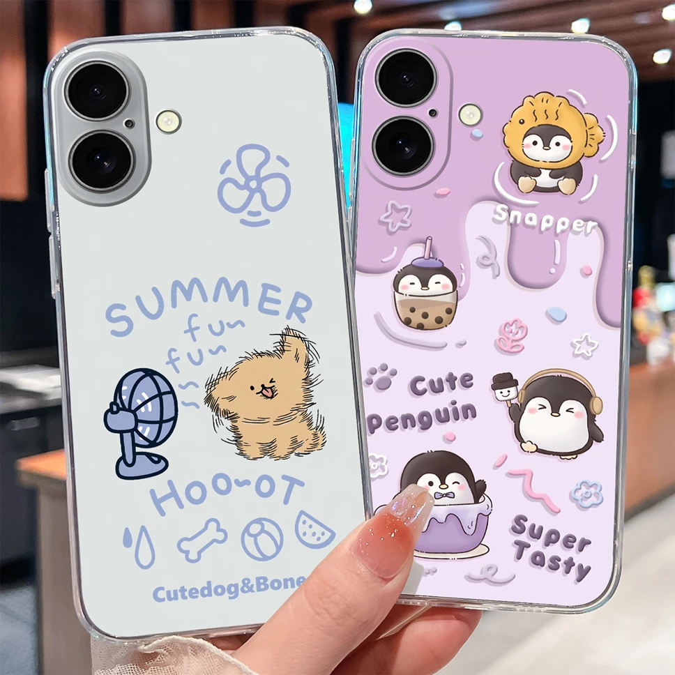 Para iPhone 16 Plus 16 Pro Max Funda lindo astronauta suave delgado TPU transparente Funda de teléfono de silicona para iPhone16 Funda ligera - imagen 2