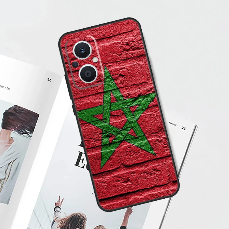Funda con bandera marroquí para OPPO Find X8 X6 X9 Pro OPPO Reno 14F 11F 12F 13F 7 8 Lite 10 11 12 13 14 Pro - imagen 5