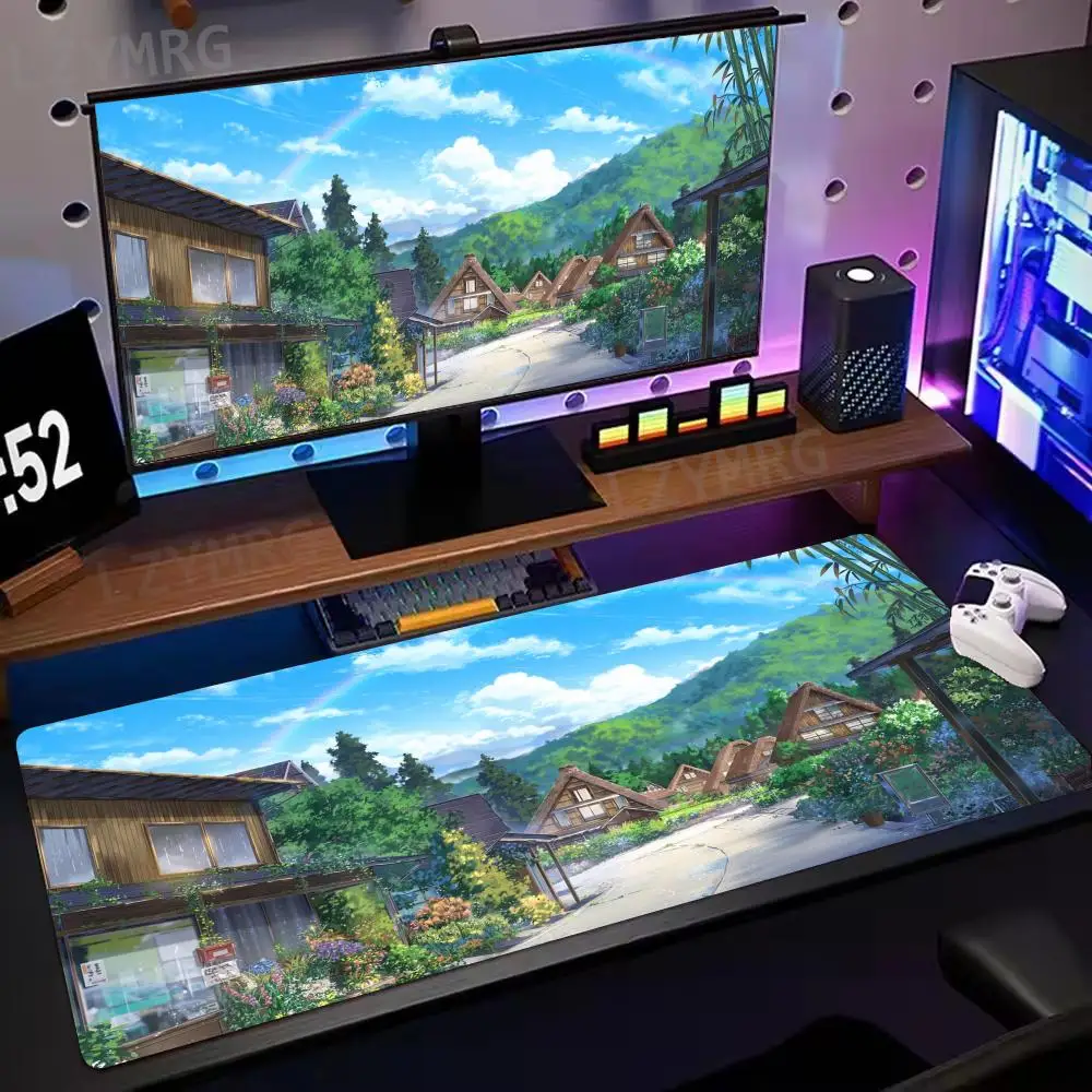 Alfombrilla de ratón voladora de ballena de dibujos animados, accesorios de escritorio de PC antideslizantes de goma grande, alfombrilla de ratón para oficinas y teclado de jugador, alfombrilla decorativa - imagen 2