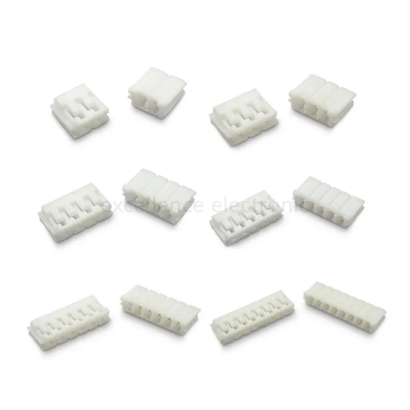 Conector de cable a cable EH2.5, Conector de cabeza de Pin recto/curvo con espaciado de 2,5mm, carcasa/Terminal 2P, 3P, 4P, 5P, 6P, 7P, 8P, 50 piezas - imagen 3