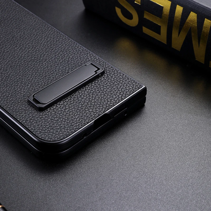 Funda de cuero de alta calidad, carcasa de plástico duro a prueba de golpes con soporte, plegable, para Google Pixel 9 Pro - imagen 2