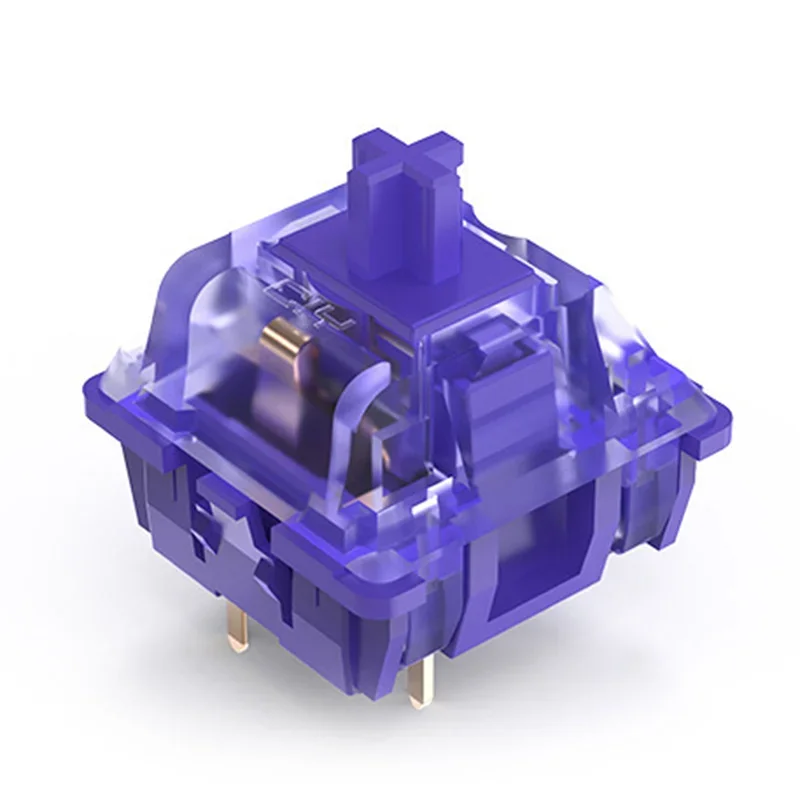 CIY EVO Interruptor táctil lineal Evolution, interruptor de vástago mx, 45g, 50g, para teclado mecánico, 50m, Lubed de fábrica, PC, nailon, POK, rojo y morado - imagen 4