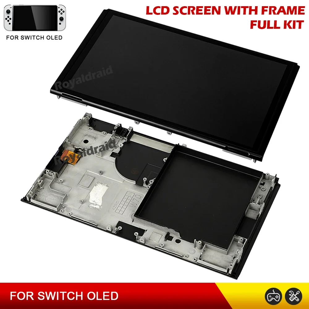 Nuevo para Switch OLED consola pantalla LCD montaje de pantalla completa reemplazo del digitalizador para Switch OLED Touch y LCD con marco
