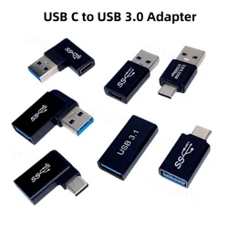 Adaptador OTG USB-C Hembra a USB-A Macho en Ángulo de 90°