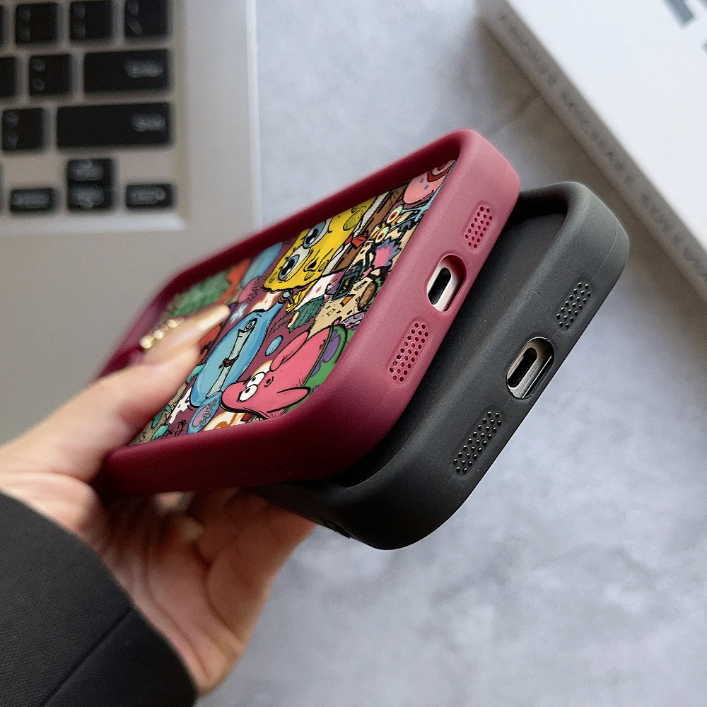 Funda de teléfono con grafiti de Bob Esponja para Xiaomi Redmi Note 13, 12, 12S, 11, 11S, 10, 9, 8 Pro Plus, A3, 14C, 13C, 12C, 10C, 9C, 4G, 5G - imagen 4