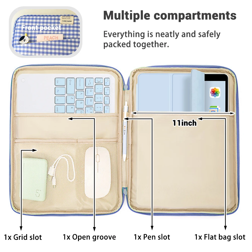 Funda para tableta de 9-11 pulgadas para iPad Air Pro 11 2022 2021 2020 Mini para XiaoMi 5, Samsung, Huawei, Lenovo, bolsas a prueba de golpes - imagen 3