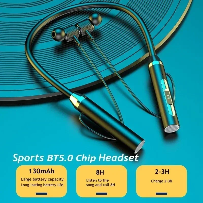 Auriculares inalámbricos K58 con Bluetooth, cascos magnéticos con banda para el cuello, deportivos, para correr, resistentes al agua, con micrófono - imagen 5