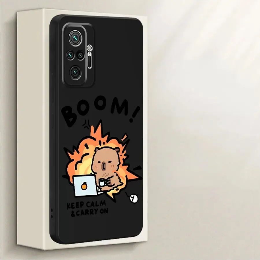Funda de teléfono suave para Xiaomi Redmi Note 13 12 ProPlus 10Lite 12s 10 11 Pro 11s 14 Pro Plus 10 capibara de dibujos animados - imagen 4