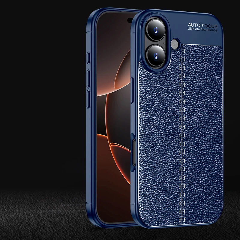 Para Apple iPhone 17 funda iPhone 17 Air 17 Pro Max Fundas Coque a prueba de golpes TPU cuero suave carcasa de teléfono parachoques iphone 17 - imagen 2