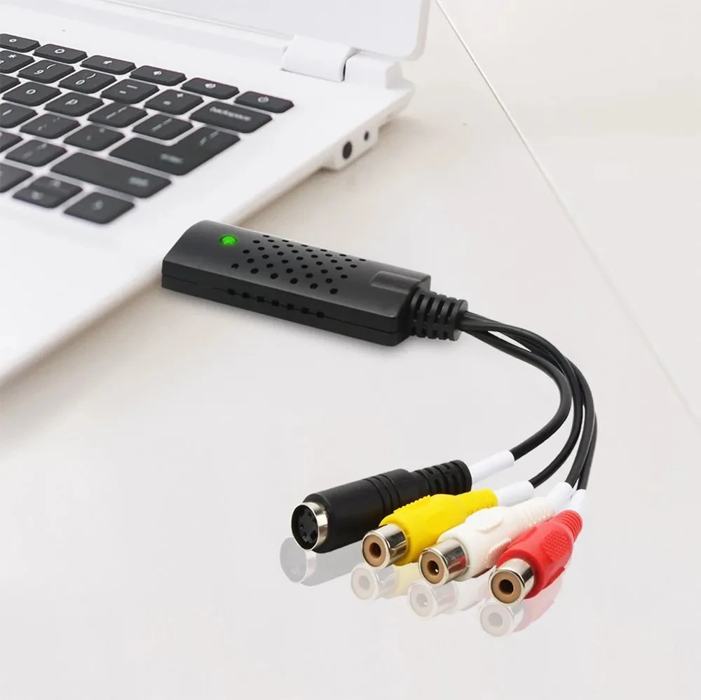 Adaptador de tarjeta de captura de Audio y vídeo USB con cable USB, convertidor de captura de vídeo USB 2,0 a RCA para TV, DVD, dispositivo de captura VHS - imagen 4