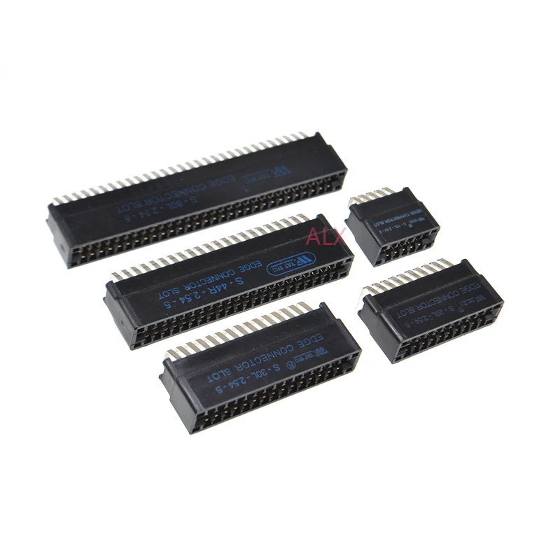 Conector de tarjeta de borde de ángulo recto, ranura de 2,54mm, paso 8/10/12/16/18/20/28/30/36/40/50/60/72/80/98 pines PCB, enchufe de dedo dorado, 5 uds. - imagen 3
