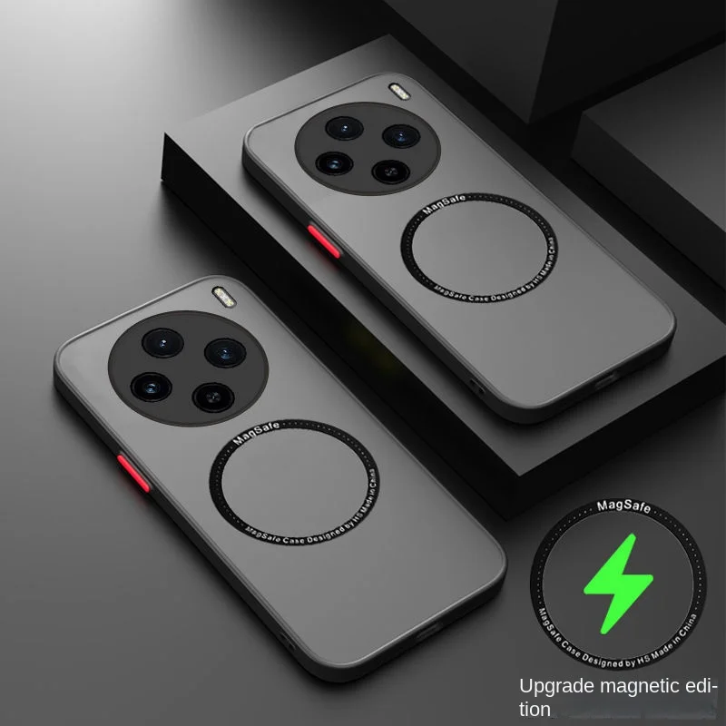 Funda para Vivo X100 x200s x200 Pro Mini x100 ultra funda magnética Magsafe de silicona dura transparente para Vivo x100s v29e X90 - imagen 2