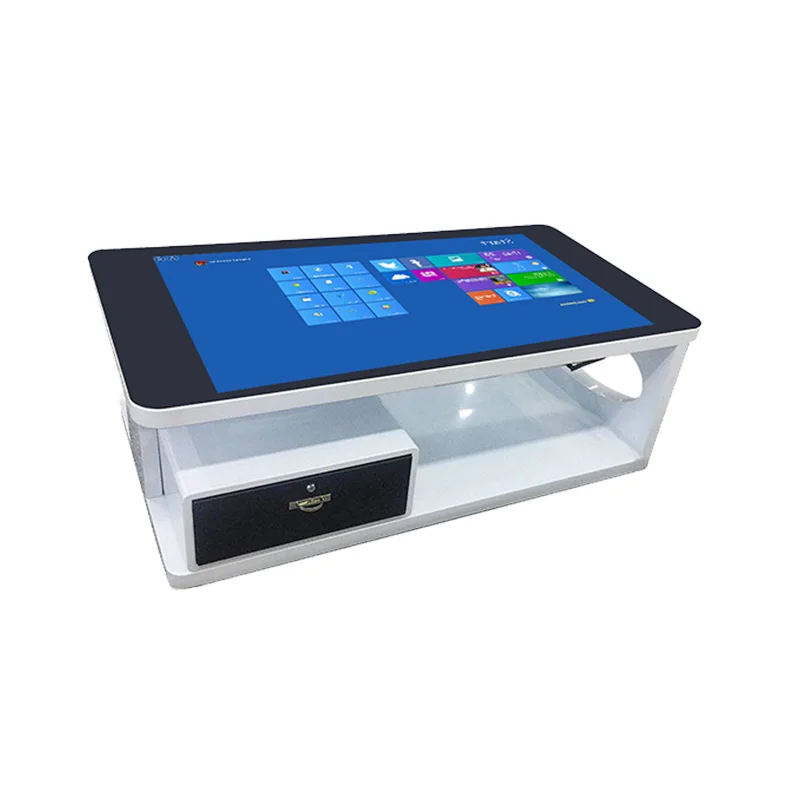 VETO-mesa Digital interactiva Lcd independiente para interiores, sistema Android o Windows, juego de café, mesa con pantalla táctil inteligente