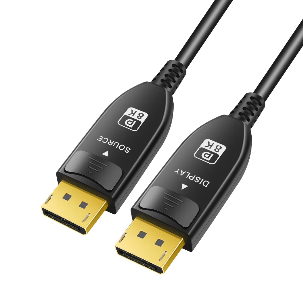 Fibra óptica DP1.4 a DP AOC Cable de fibra óptica activa 4K 144Hz 8K 60hz 32,4 Gbps HDR DP Displayport 1,4 Cables 20M 30M 50M 100M - imagen 2