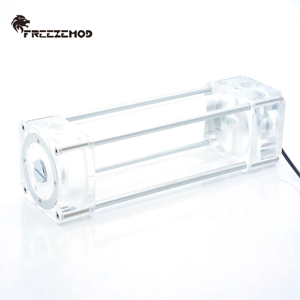 FREEZEMOD-tanque de agua con pantalla LCD, depósito acrílico cuadrado de 5V, ARGB, 3 pines, AURA SYNC - imagen 5