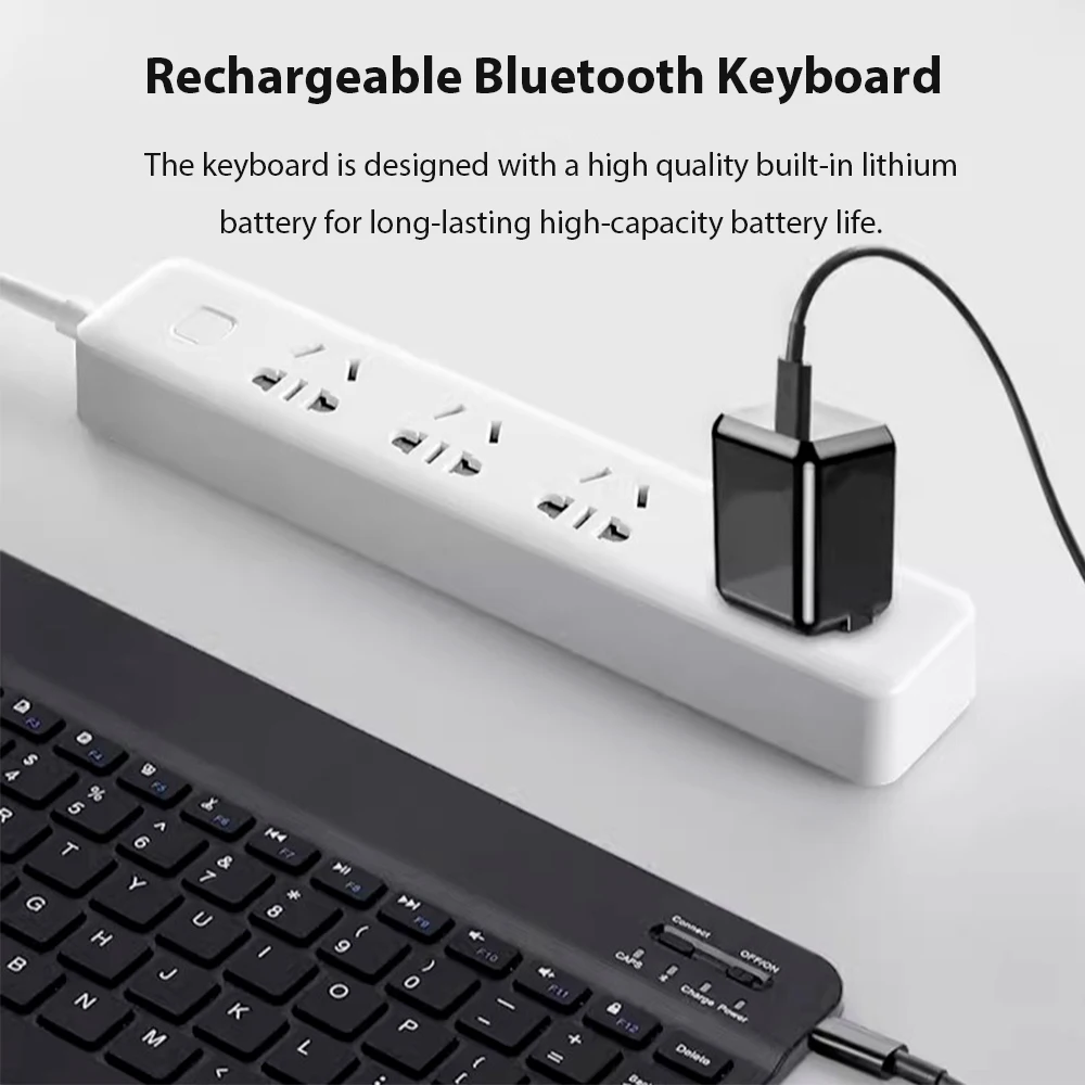 Teclado inalámbrico Bluetooth para Android IOS Windows teclado multilingüe para tableta accesorios Mini teclado y ratón para Ipad - imagen 3