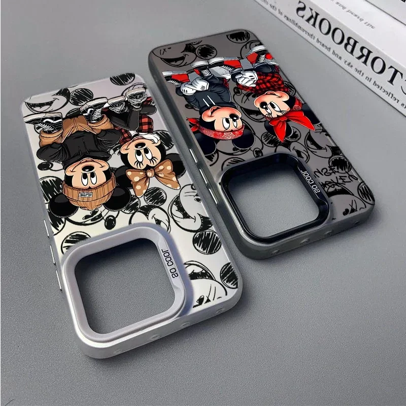 Funda de moda Disney Mickey Minnie para Xiaomi Redmi Note 11 12 13 14 Pro Plus 15C 14C 13C 12 12C A5 A3 cubierta dura galvanizada - imagen 3