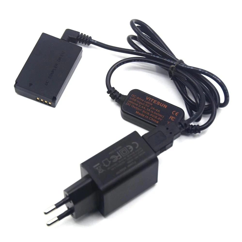 Acoplador de CC DR-E12 batería falsa, adaptador de cargador USB QC3.0, Cable USB de LP-E12 para cámara Canon EOS M2, M10, M50, M100, M200 - imagen 5