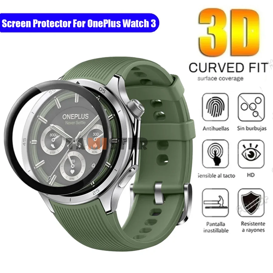 Protector de pantalla Flexible suave para OnePlus Watch 3, película protectora antiarañazos de cobertura completa para OnePlus Watch 3, sin vidrio - imagen 2