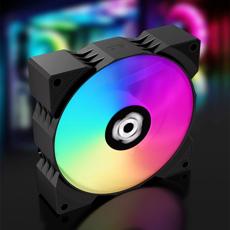 TEUCER 92MM ARGB PWM CPU ventilador enfriador 5V 3 pines ARGB + 4 pines Control inteligente de temperatura 9CM ventilador silencioso para cajas de PC pequeñas - imagen 2