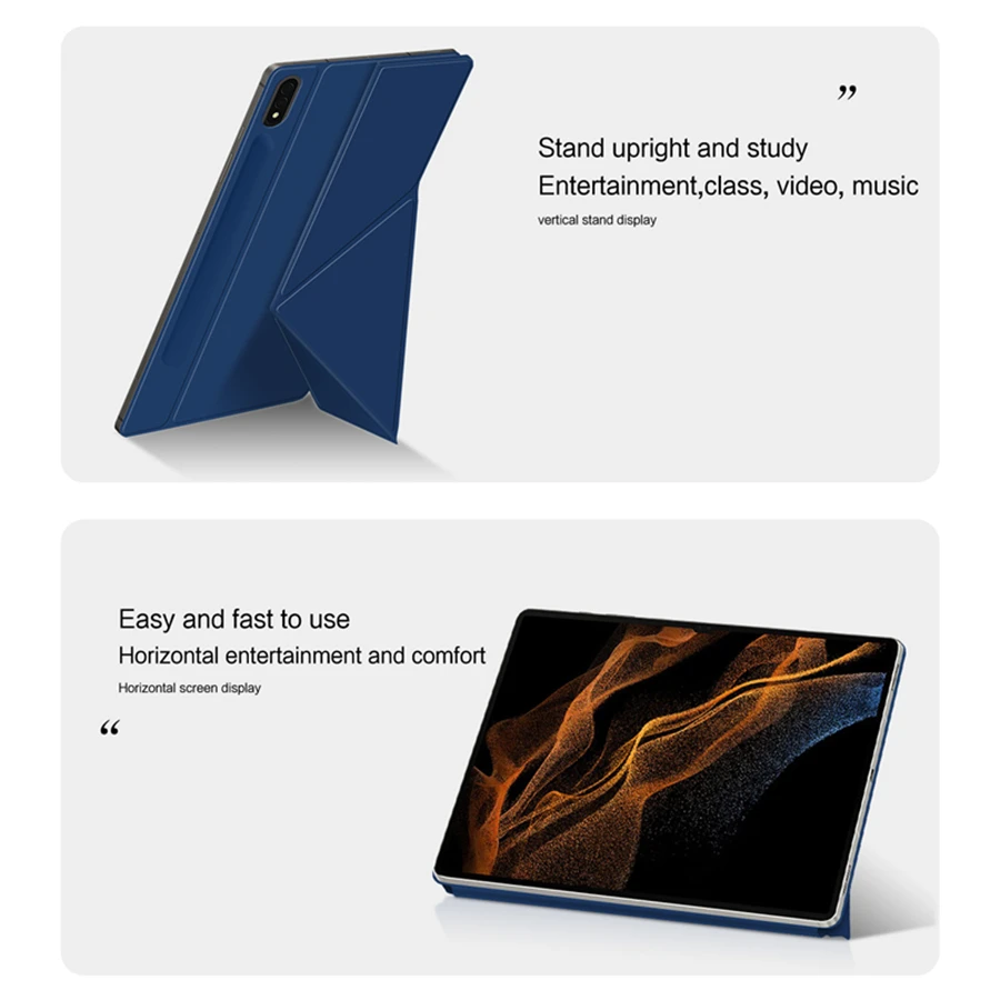 Funda magnética para Samsung Galaxy Tab S9 S8 S7 FE Plus 11 12,4 funda de libro inteligente para Galaxy Tab S8 S9 Ultra 14,6 funda con soporte abatible - imagen 4
