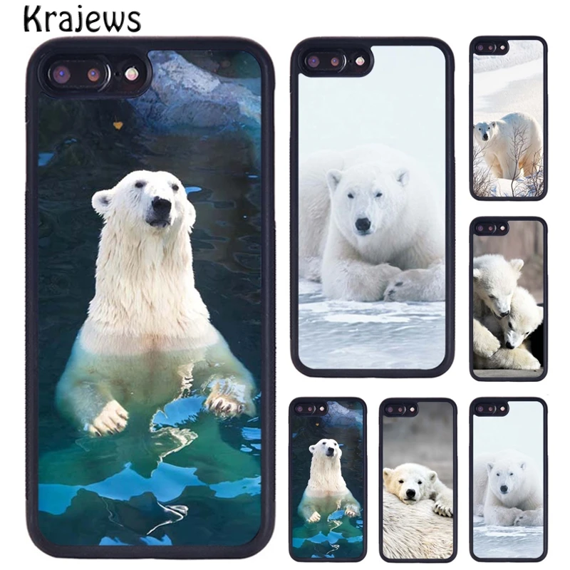 Krajews-funda de teléfono móvil con animales de osos polares, funda para iPhone 17 Air 16 15 14 plus 11 12 13 Pro Max
