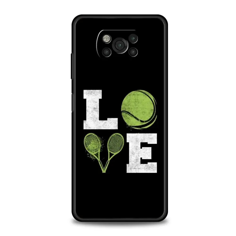 Funda de teléfono deportiva con pelota de tenis, cubierta suave para Xiaomi Poco X6 X5 Pro X4 X3 NFC F5 Pro F4 F3 GT M5 M4 Pro 5G M3 C51 C50 C55 - imagen 4