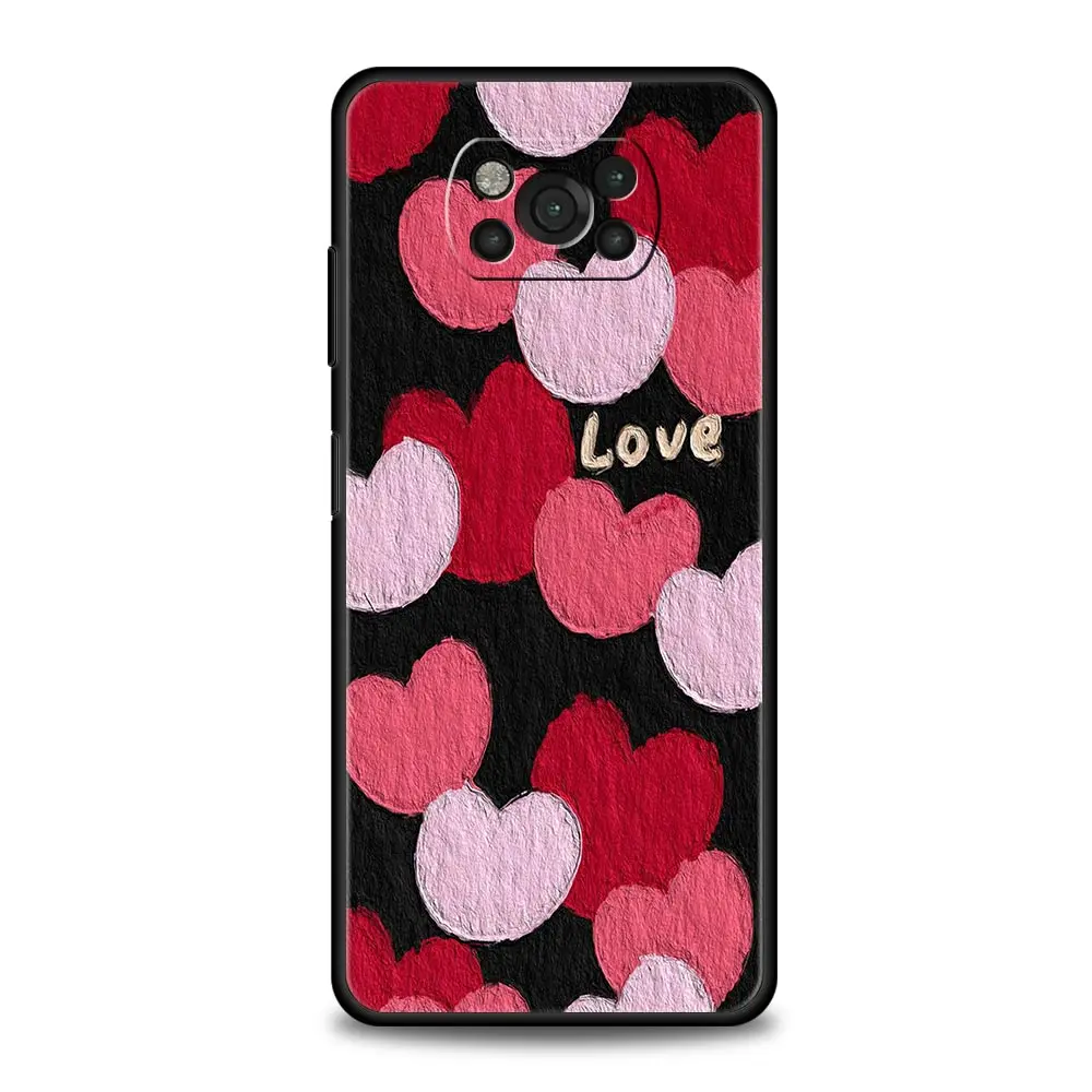 Love flower Art funda de teléfono para Xiaomi Poco X6 X5 Pro X4 X3 NFC F5 Pro F4 F3 GT M5 M4 Pro 5G M3 C51 C50 C55 - imagen 4