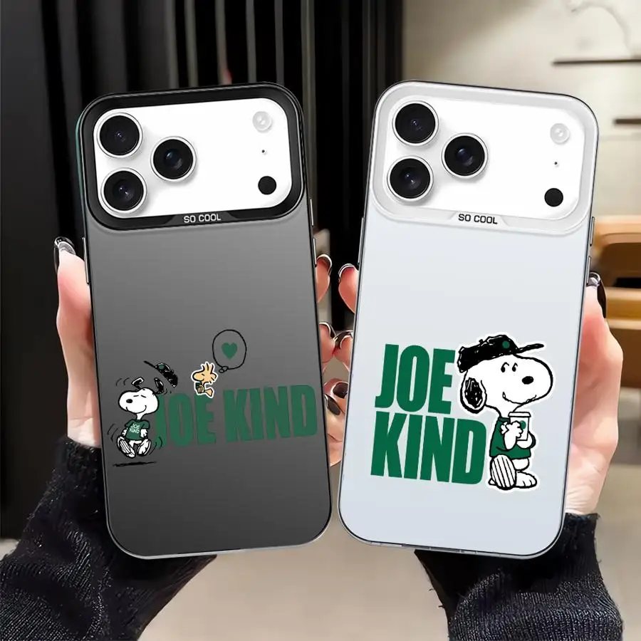 Funda trasera de teléfono para iPhone 13 11 15 Plus 12 XS 14 16 17 Pro Max 16e XR 17Air Cute Cartoon S-S-noopyS