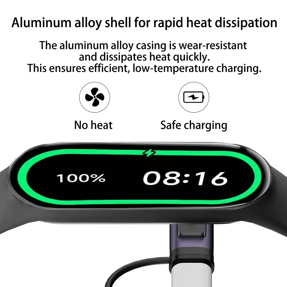 Adaptador de cargador tipo C para Xiaomi Band 8/9/10 Conector de carga de repuesto USB-C Compatible con Redmi Band2/3 Smartwatch4/5 - imagen 2