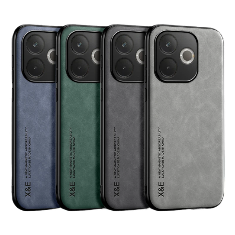 Funda de cuero de lujo para OPPO A5 Pro 5G, Funda trasera Global para teléfono, Funda protectora magnética a prueba de golpes Magsafe, Funda Coque - imagen 2