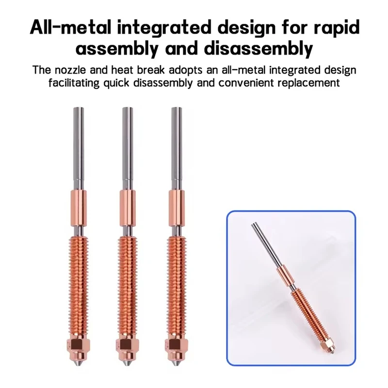 Piezas de impresora 3D para boquilla Creality K2 Plus, Kit de boquillas de intercambio rápido, diseño totalmente metálico de acero endurecido para boquilla de impresora 3D K2 Plus - imagen 4