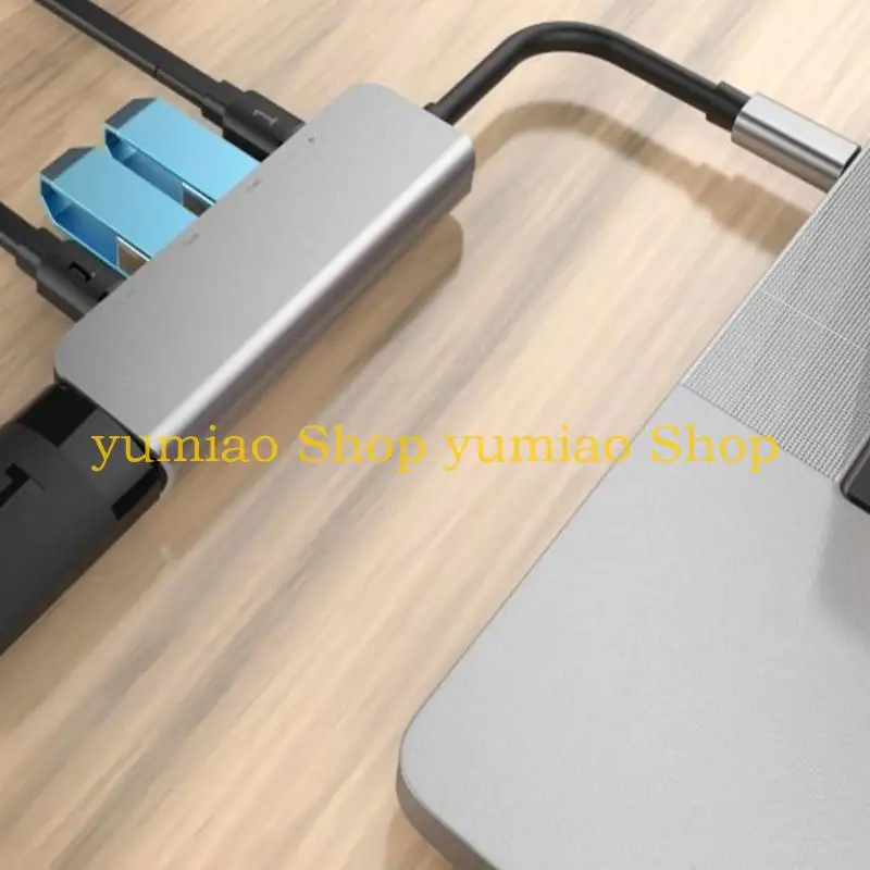 587b USB Typec Hub 4K30Hz Compatible PD60W multifuncional para SSD HDTV Dock - imagen 5