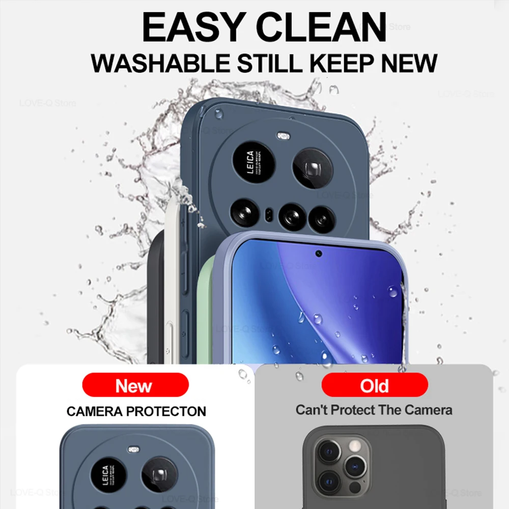 Funda de silicona líquida para Xiaomi, Protector de lente de cámara, carcasa trasera suave para Xiaomi Mi 15 Ultra Mi 15 Pro - imagen 2